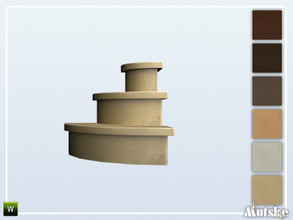 Sims 4 — Stairs Add-on Mega Stairs Basic 3 steps Round by Mutske — This stair is part of the StairsAddOn set. Round side