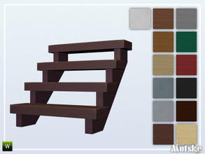 Sims 4 — Stairs Add-on Ladder Like Stairway 4 steps by Mutske — This stair is part of the StairsAddOn set. Round side for