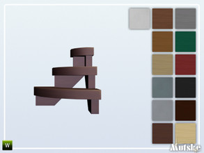 Sims 4 — Stairs Add-on Ladder Like Stairway 3 steps Round by Mutske — This stair is part of the StairsAddOn set. Round