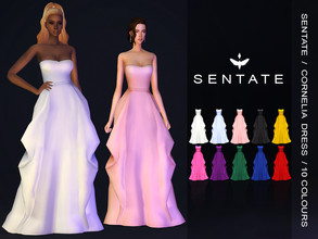 Sims 4 — Cornelia Gown by Sentate — **UPDATED: MESH FIX** Please re-download the file for the updated version and let it
