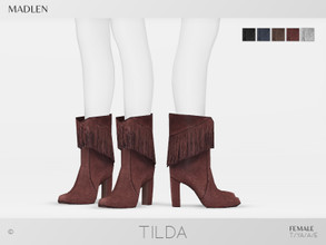 Sims 4 — Madlen Tilda Boots by MJ95 — Mesh modifying: Not allowed. Recolouring: Allowed (Please add original link in the