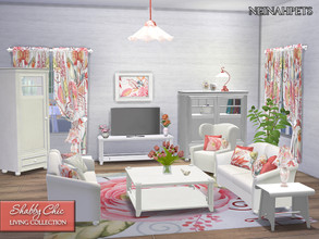 Sims 4 — Shabby Chic Living Room Collection {Mesh Required} by neinahpets — A beautiful country living room featuring a