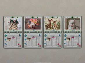 Sims 4 — Spring calendar #1 | Pets needed by sugar_owl — - EA recolor - requires Pets - 4 swatches (for the big picture