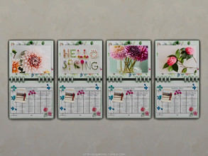 Sims 4 — Spring calendar #3 | Pets needed by sugar_owl — - EA recolor - requires Pets - 4 swatches (for the big picture
