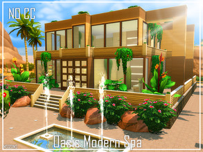 Sims 4 — Oasis Modern Spa by MSQSIMS — This spa is perfect for Sims who want to relax after work. It features: 1 Spa Bar