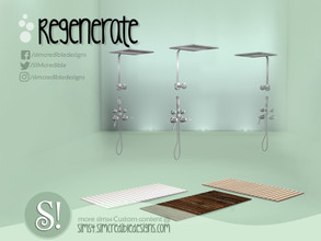 Sims 4 — Regenerate Shower by SIMcredible! — by SIMcredibledesigns.com available at TSR 3 colors variations