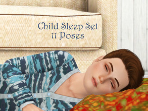 Sims 3 — Children Sleeping Poses by jessesue2 — The is the child version to the popular Sleeping In A Chair pose set for