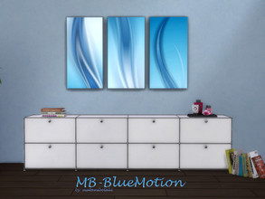Sims 4 — MB-BlueMotion by matomibotaki — MB-BlueMotion, modern three parts painting in different blue color gradations,
