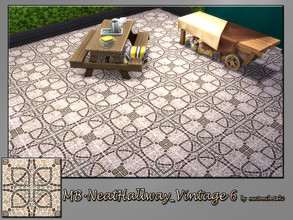 Sims 4 — MB-NeatHallway_Vintage6 by matomibotaki — MB-NeatHallway_Vintage6, elegant vintage stone tile floor with lovely