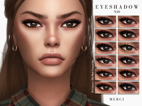 Sims 4 — Eyeshadow N10 by -Merci- — Eyeshadow in 18 Colours. HQ Mod compatible. Unisex, Teen-Elder. Have Fun!