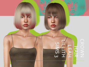 Sims 3 — LeahLillith Crown Hair by Leah_Lillith — Crown Hair All LODs Smooth bones hope you will enjoy^^