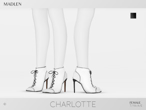 Sims 4 — Madlen Charlotte Shoes by MJ95 — Mesh modifying: Not allowed. Recolouring: Allowed (Please add original link in