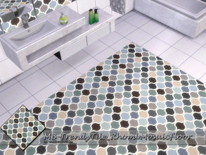 Sims 4 — MB-TrendyTile_RhombMosaicFloor by matomibotaki — MB-TrendyTile_RhombMosaicFloor, stylish tile floor with full