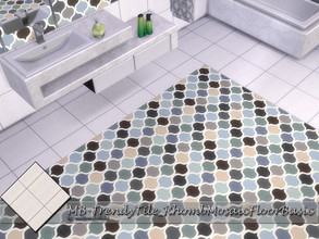 Sims 4 — MB-TrendyTile_RhombMosaicFloorBasic by matomibotaki — MB-TrendyTile_RhombMosaicFloorBasic, stylish solid colored
