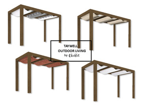 Sims 4 — Taywell Outdoor Living Pergola 3-Tile by Chicklet — Part of the Taywell Outdoor Living Set. Just in time for