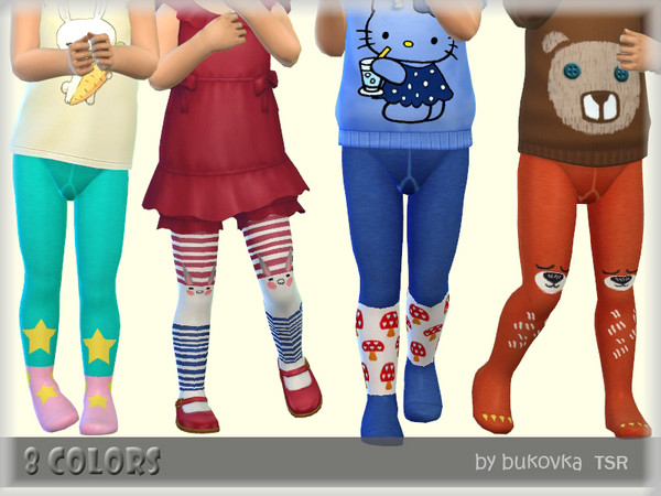 Sims 4 — Tights Toddler by bukovka — Tights for babies. Installed offline, suitable for base game, 8 staining options.