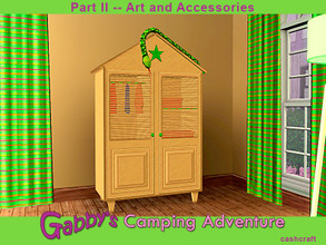 Sims 3 — Gabby's Camping Adventure Armoire with Snake by Cashcraft — A large armoire with room for clothing and a stuffed