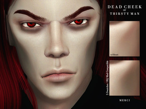 Sims 4 — Dead Cheek Of Thirsty Man by -Merci- — Blusher in 5 Swatches. HQ mod compatible. Work with all skins. Unisex,