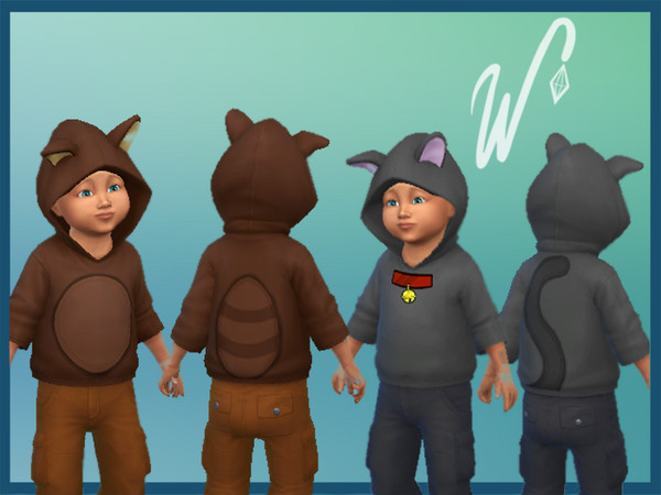 Sims 4 — Sweat Ears for Toddler - Wibbly - Toddlers SP needed by WibblyPocry — FR: Ceci est un pull avec des oreilles.