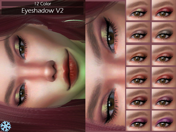 Sims 4 — LMCS Eyeshadow V2 by Lisaminicatsims — -New Mesh -12 swatches -All Skin