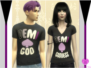 Sims 4 — Demi-God / Demi-Goddess Pride Shirt Set by Simder_Talia — Fun shirts for Pride Month or any day of the year. 1