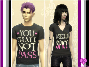 Sims 4 — Ace Pride Shirt Set 1 by Simder_Talia — Fun shirts for Pride Month or any day of the year. 1 Swatch. Non-gender