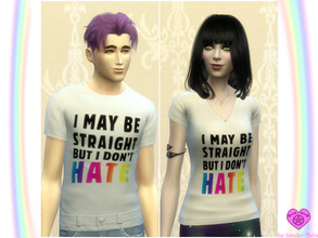 Sims 4 — LGBTQ+ Allies T Shirt Set 1 by Simder_Talia — Fun shirts for Pride Month or any day of the year. 1 Swatch.