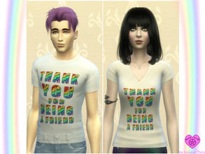 Sims 4 — LGBTQ+ Allies T Shirt Set 2 by Simder_Talia — Fun shirts for Pride Month or any day of the year. 1 Swatch.
