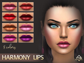 Sims 4 — Harmony Lipstick  by Devirose — Wonderful very matt colors for lips, elegant and chic. For a sober make-up and