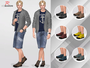 Sims 4 — Timberland Boots -  Outdoor Retreat is Required by remaron — -07 Swatches -Custom CAS thumbnail (Only for male)