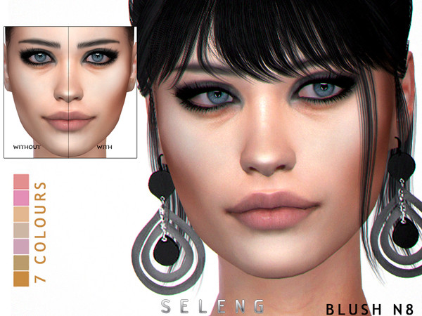 Sims 4 — Blush N8 by Seleng — Blush for female Teen to Elder 7 colours Custom Thumbnail Picture was taken with HQ mod