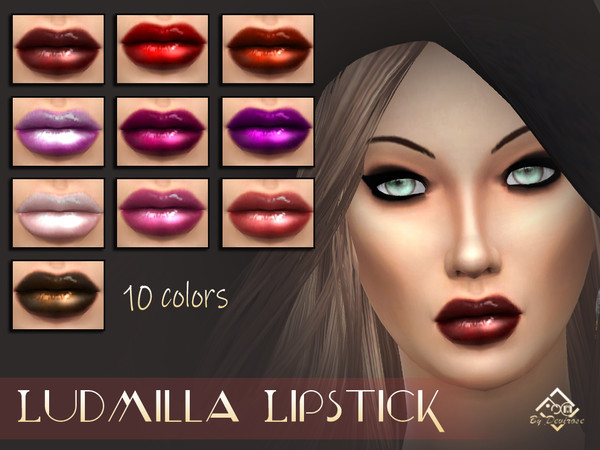 Sims 4 — Ludmilla Lipstick by Devirose — Wonderful full of colors for this lipstick, elegant and chic. Enjoy^^ 10 colors