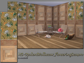 Sims 4 — MB-OpulentWallwear_FloweringSeason by matomibotaki — MB-OpulentWallwear_FloweringSeason, elegant wallpaper with