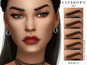 Sims 4 — Eyebrows N17 by -Merci- — Eyebrows in 12 Colours. HQ mod compatible. Unisex, child-elder. Have Fun!