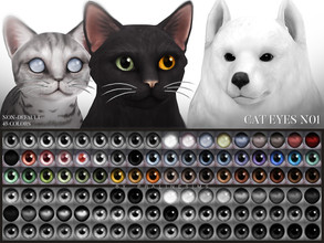 Sims 4 — Cat Eyes N01 Non-Default by Pralinesims — Cat eyes in 45 colors, is additional to the default eyes and comes