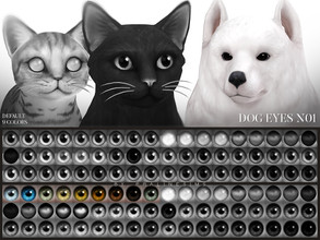 Sims 4 — Dog Eyes N01 Default Replacement by Pralinesims — Dog eyes in 9 colors, replaces the default eyes and comes with