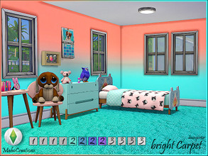 Sims 4 — Carpet Bright 2 by MahoCreations — 4 colors brighter colors basegame See in the recommend tab for other colors.