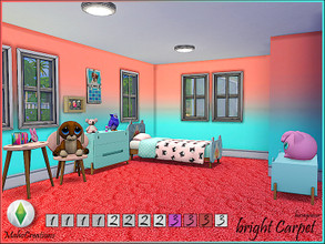 Sims 4 — Carpet Bright 3 by MahoCreations — 4 colors brighter colors basegame See in the recommend tab for other colors.