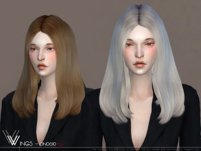 Sims 4 — WINGS ON0610 by wingssims — This hair style has 20 kinds of color File size is about 13MB Hope you like it!