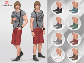 Sims 4 — Lacoste Shoes - Get To Work Expansion Pack is required. by remaron — -10 Swatches -Custom CAS thumbnail (Only