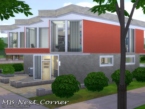 Sims 4 — MB-Next_Corner by matomibotaki — Modern and unique family home with lot of space and stylish look. Details: Chic