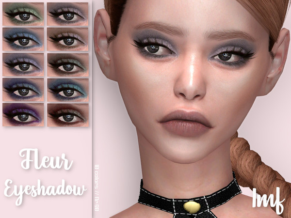 Sims 4 — IMF Fleur Eyeshadow N.90 by IzzieMcFire — Fleur Eyeshadow N.90 contains 10 colors in hq texture. Standalone item