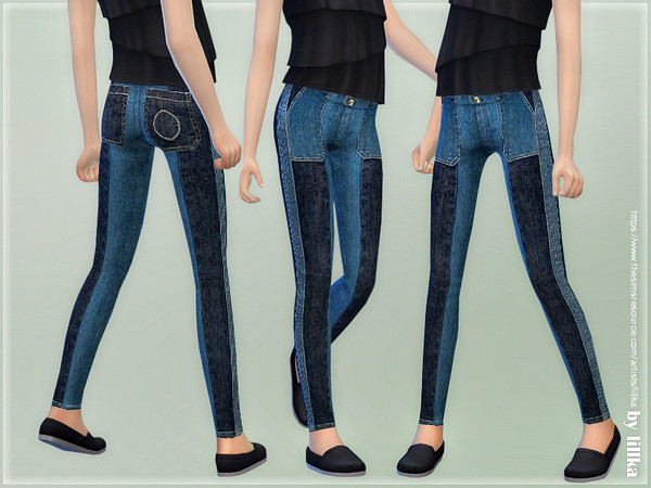 Sims 4 — Skinny Jeans for Girls 05 by lillka — Skinny Jeans for Girls 05