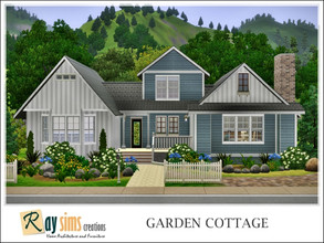 Sims 3 — Garden Cottage by Ray_Sims — This romantic, Victorian cottage has an easy, one-story floor plan. The back porch