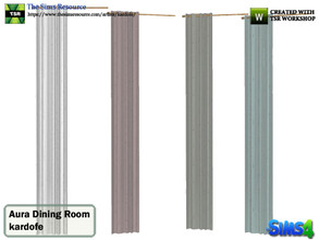 Sims 4 — kardofe_Aura Dining Room_Curtains by kardofe — Super-long curtains, on the left side, for high walls in four