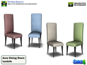 Sims 4 — kardofe_Aura Dining Room_DiningChair2 by kardofe — Dining chair, upholstered, in four different options 