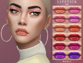 Sims 4 — Lipstick N25 by -Merci- — Lipstick in 16 Colours. HQ mod compatible. Unisex, teen-elder. Have Fun!