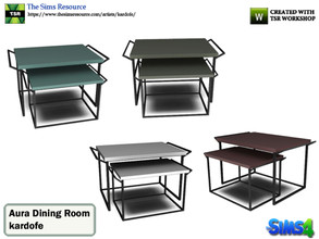 Sims 4 — kardofe_Aura Dining Room_Side table by kardofe — Set of two side tables, in four colour options 