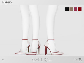 Sims 4 — Madlen Genjou Shoes by MJ95 — Mesh modifying: Not allowed. Recolouring: Allowed (Please add original link in the