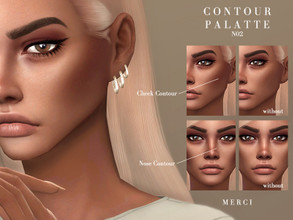 Sims 4 — Contour Palatte N02 by -Merci- — This contour palatte comes with 3 different versions. V1: Cheek and Nose